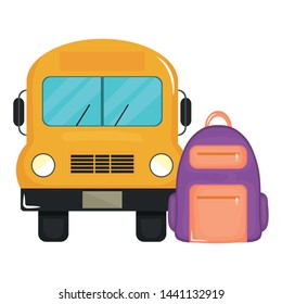 bus school vehicle transport icon
