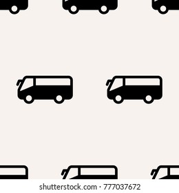 bus. seamless pattern. symbol for your design, logo, UI. Vector illustration. EPS10