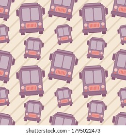 bus seamless pattern vector illustration 