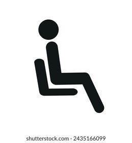 Icono del vector del sillón del asiento del autobús