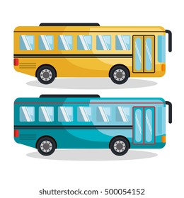 bus service set isolated icons