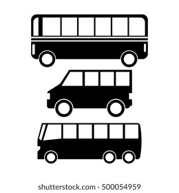 bus service set isolated icons
