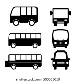 bus service set isolated icons