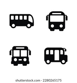 Bus set icon isolated on white background