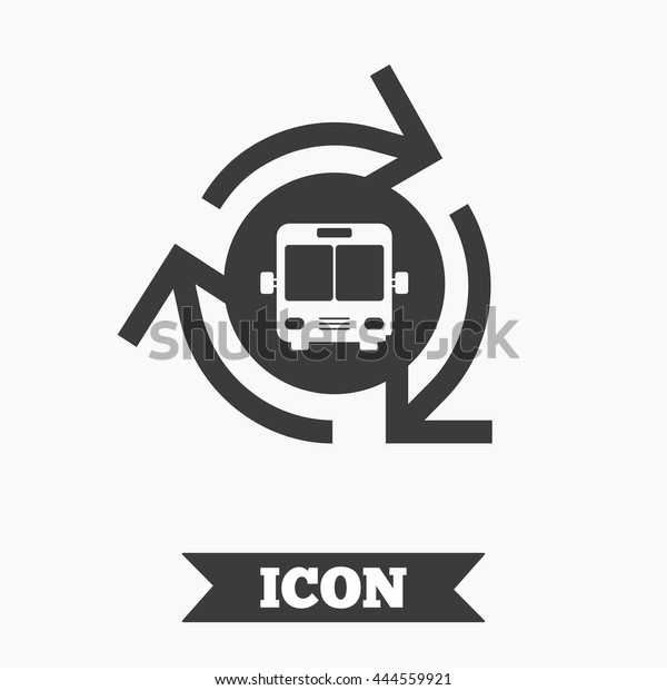 Bus\
shuttle icon. Public transport stop symbol. Graphic design element.\
Flat bus shuttle symbol on white background.\
Vector