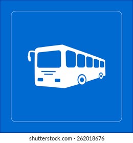 Bus Sign Icon. Public Transport Symbol.