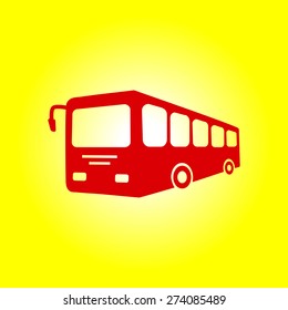 Bus sign icon. Public transport symbol.