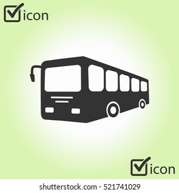 Bus sign icon. Public transport symbol.