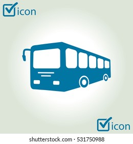 Bus sign icon. Public transport symbol.