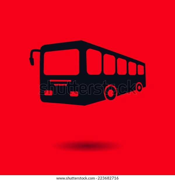 Bus sign icon. Public\
transport symbol.