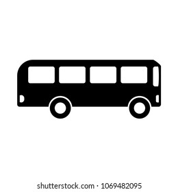 Bus sign icon in trendy flat style