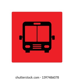 Bus Sign Icon Vector Template