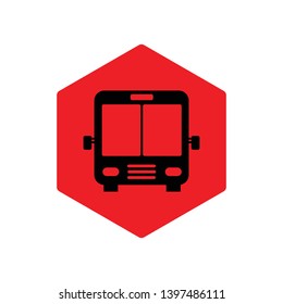 Bus Sign Icon Vector Template