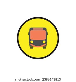 Diseño de plantillas de señalización de bus, ilustración de vector de bus
