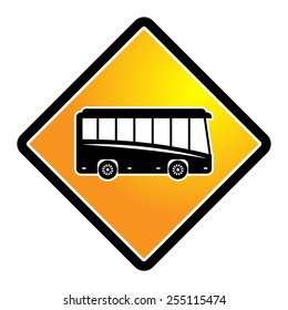 Bus sign, vector illustration