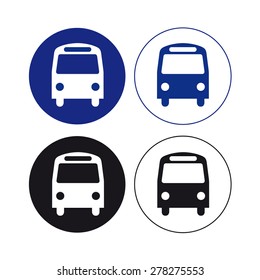 Bus sign vector set