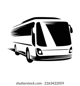 bus silhouette design. travel transportation sign and symbol.