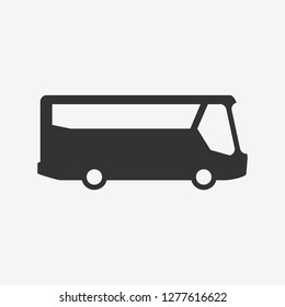 bus silhouette, vector icon.