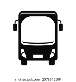 Bus silhouette vector illustration on white background