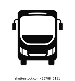 Bus silhouette vector illustration on white background