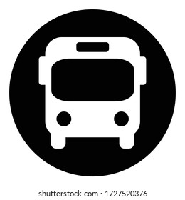 Bus einfache Ikone. Flachdesign