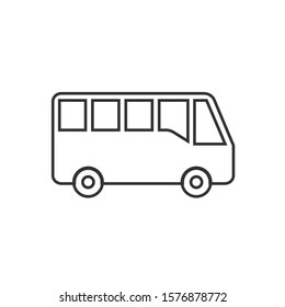 bus single icon transportation vector for web design