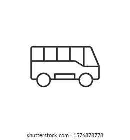 bus single icon transportation vector for web design