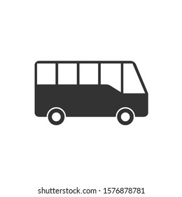 bus single icon transportation vector for web design