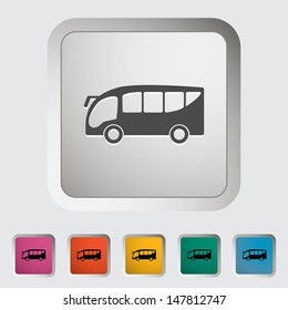 Bus. Single icon. Vector illustration.