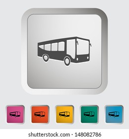 Bus. Single icon. Vector illustration.