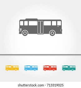 Bus Single Icon Vector Illustration
