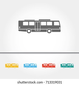Bus Single Icon Vector Illustration