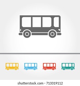 Bus Single Icon Vector Illustration