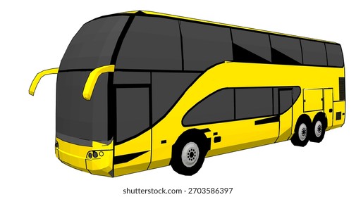 	
bus sketch concept 3d illustration	