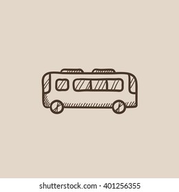 Bus sketch icon.