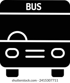 bus solid and glyph vector illustration