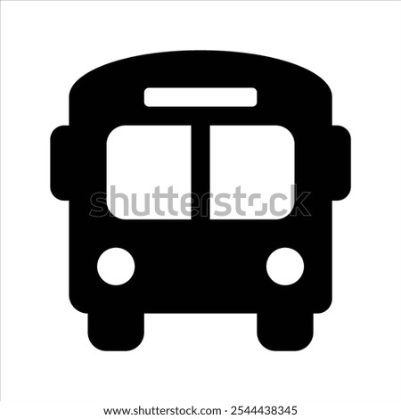 Bus solid vector icon Bus