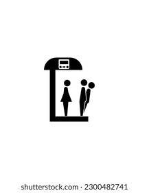 bus stand icon, vector best flat icon.