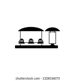 bus station billboard icon. Element of advertising billboard icon. Premium quality graphic design icon. Signs and symbols collection icon for websites, web design