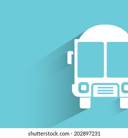 bus station, blue shadow and flat theme
