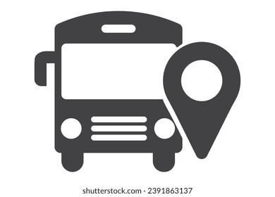 Bus station icon. Transport symbol vector ilustration