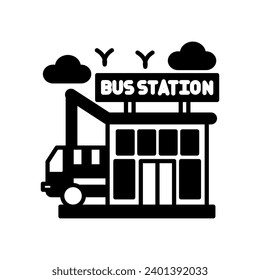 Bus Station icon in vector. Illustration