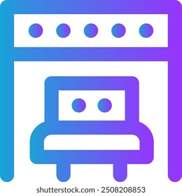 bus station icon vector illustration of smart city symbol perfect gradient line vector background 