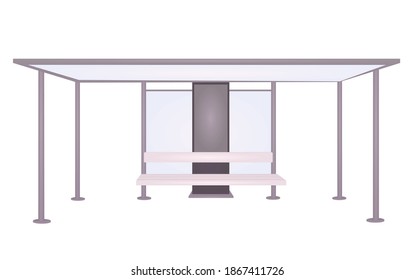 Estación de autobús aislada. ilustración vectorial