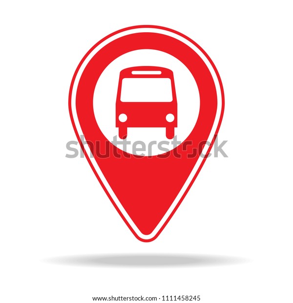 bus\
station map pin icon. Element of warning navigation pin icon for\
mobile concept and web apps. Detailed bus station map pin icon can\
be used for web and mobile on white\
background