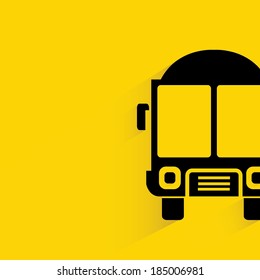 bus station on yellow background