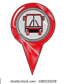 bus station pointer gps navigation location image