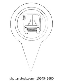 bus station pointer gps navigation location image