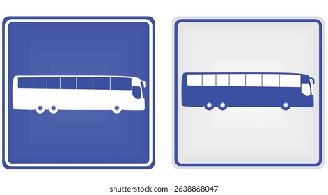 Bus station sign. vector illustration