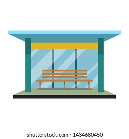 Bus station vector design illustration isolated on white background